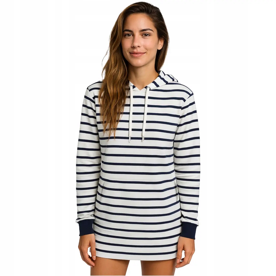 Mikina Captain Mike Navy Tunic, bílá s námořnickými pruhy, velikost L