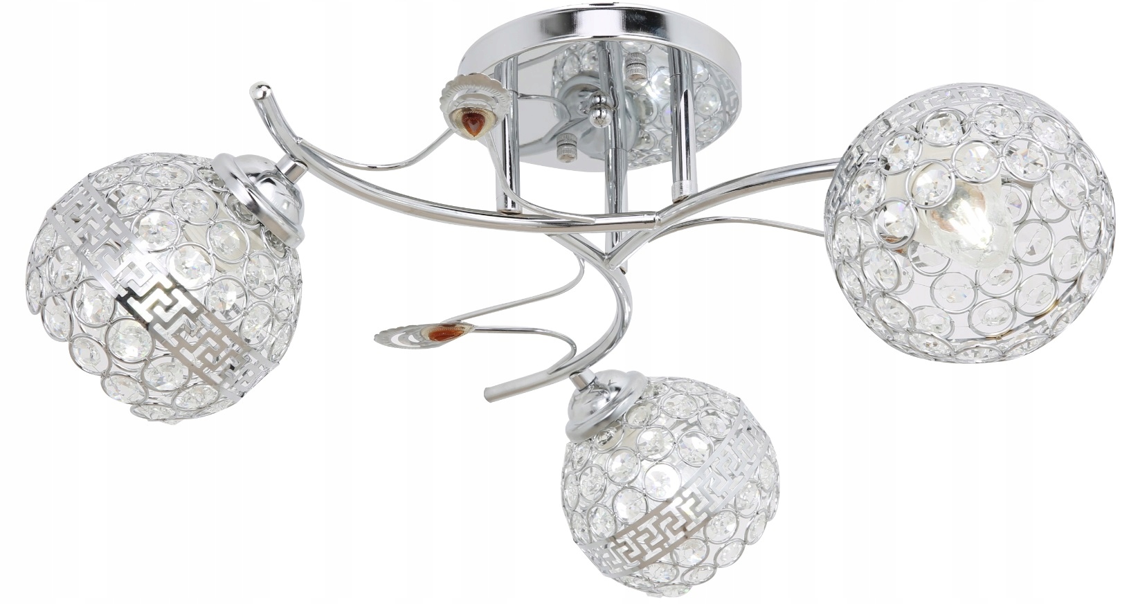 ЛЮСТРА ПЛАФОН СВЕТОДИОДНЫЙ ПОТОЛОЧНЫЙ СВЕТИЛЬНИК КРИСТАЛЛ ХРОМ