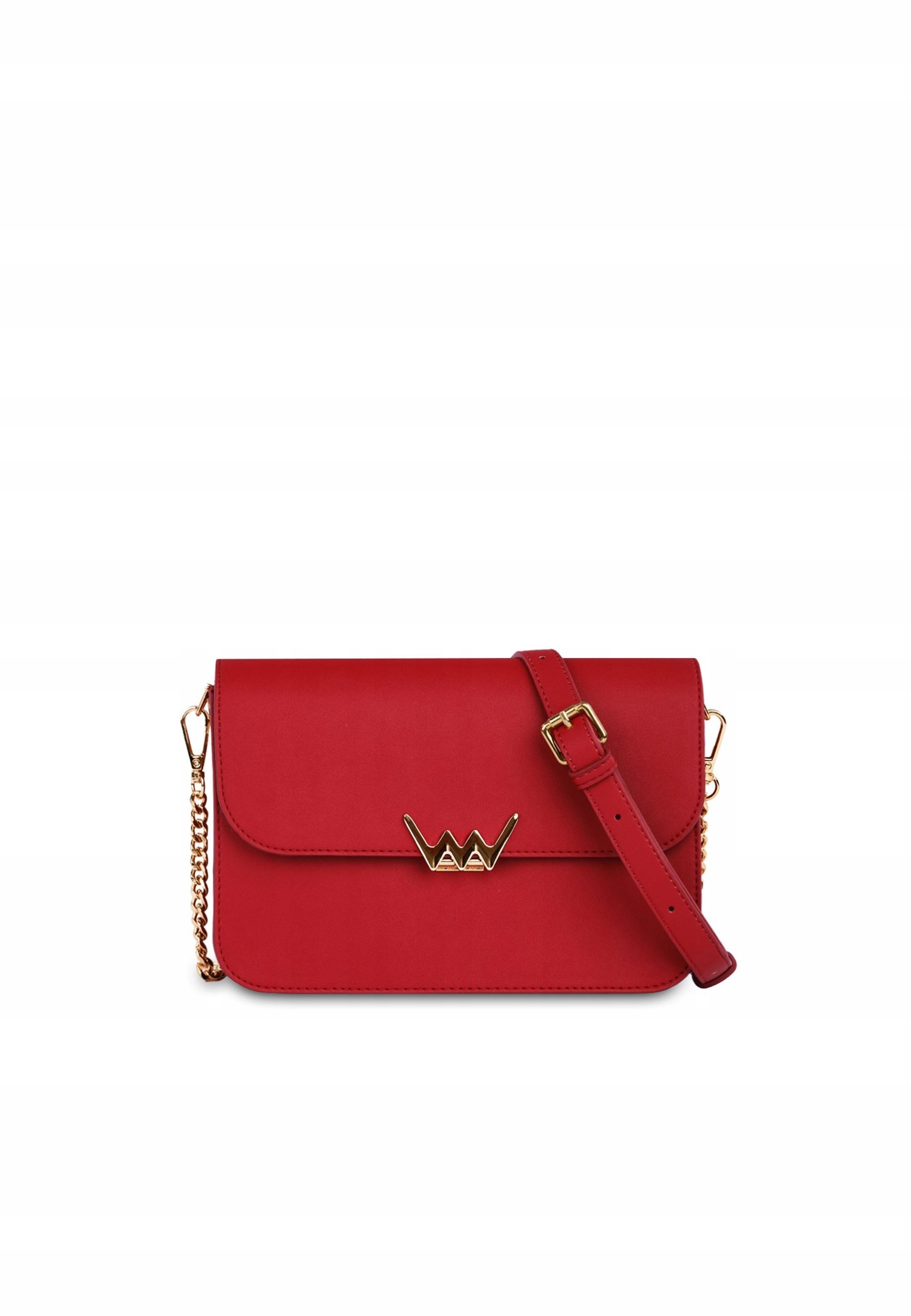 Dámská crossbody kabelka Vuch Aine Red červená koženka 23 cm