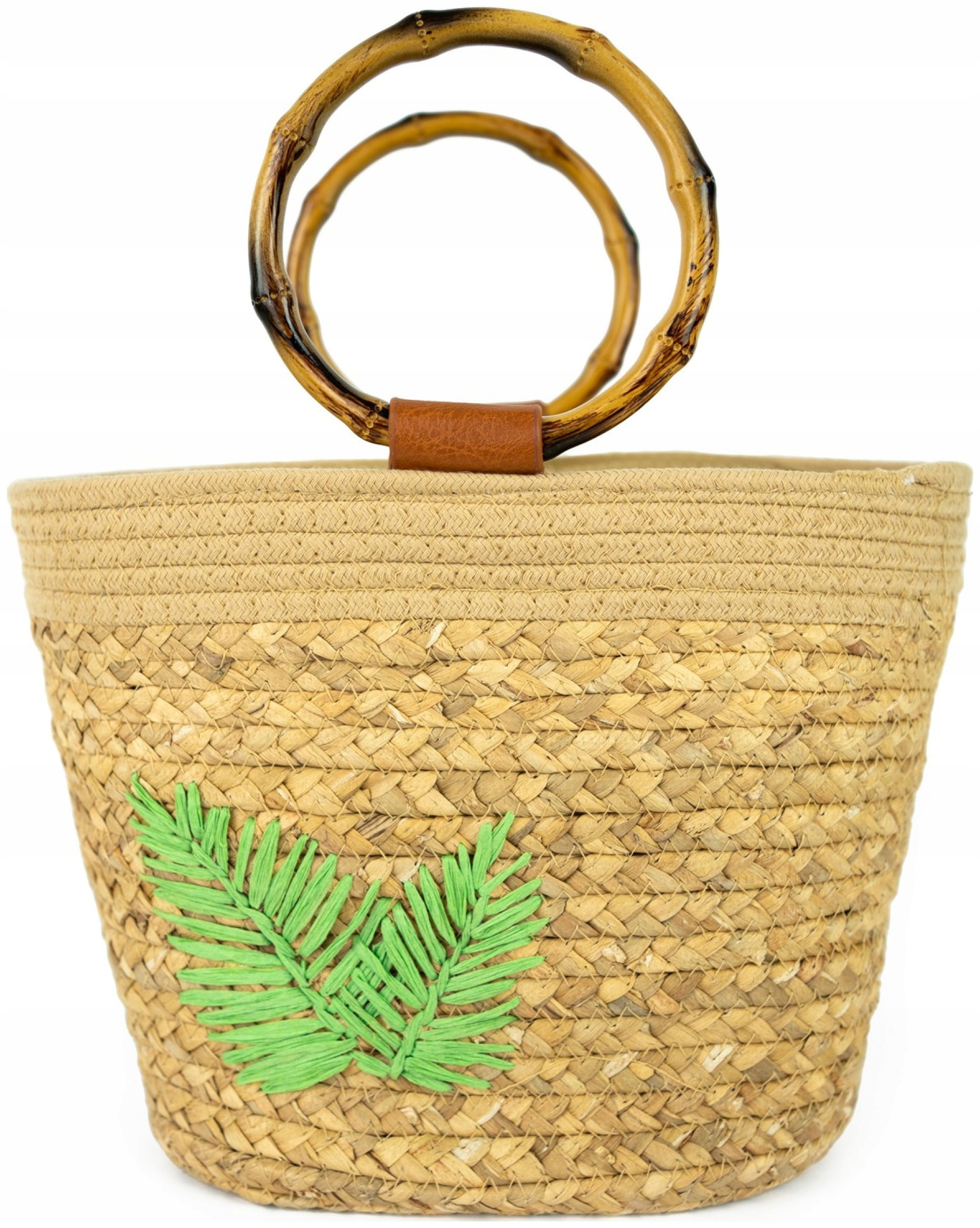 Taška košík Matera do ruky odnímatelný pásek boho elegantní malá Béžová