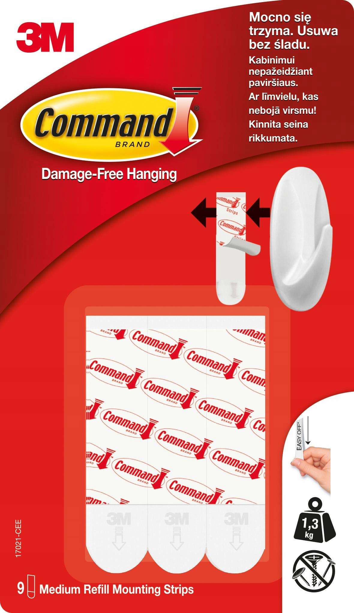 COMMAND 3M 9szt. Pasków wymiennych 1.3KG 17021