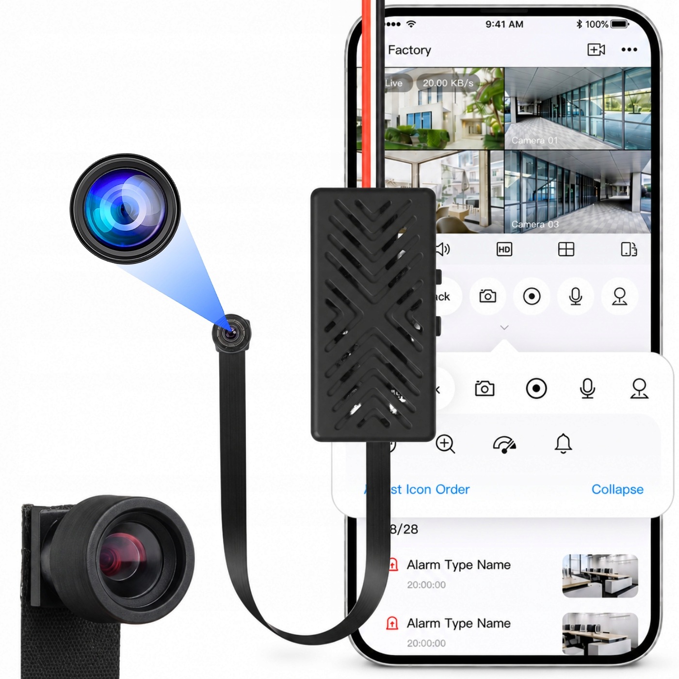 Mini Wifi Kamera, Modulární Android, Vzdálený Náhled, Senzor Pohybu, Monitorování