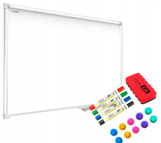 TABLICA MAGNETYCZNA SUCHOŚCIERALNA 90x60+AKCESORIA