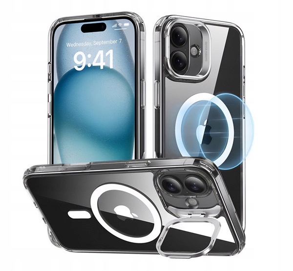 Etui Esr Classic Hybrid HaloLock Kickstand do iPhone'a 16 – przezroczyste