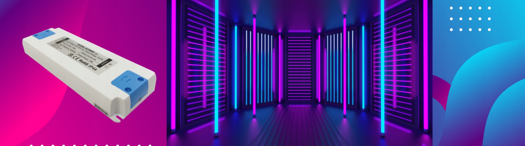 Zasilacz LED 12V 72W 6A meblowy SLIM IP44 Kod producenta EC20085