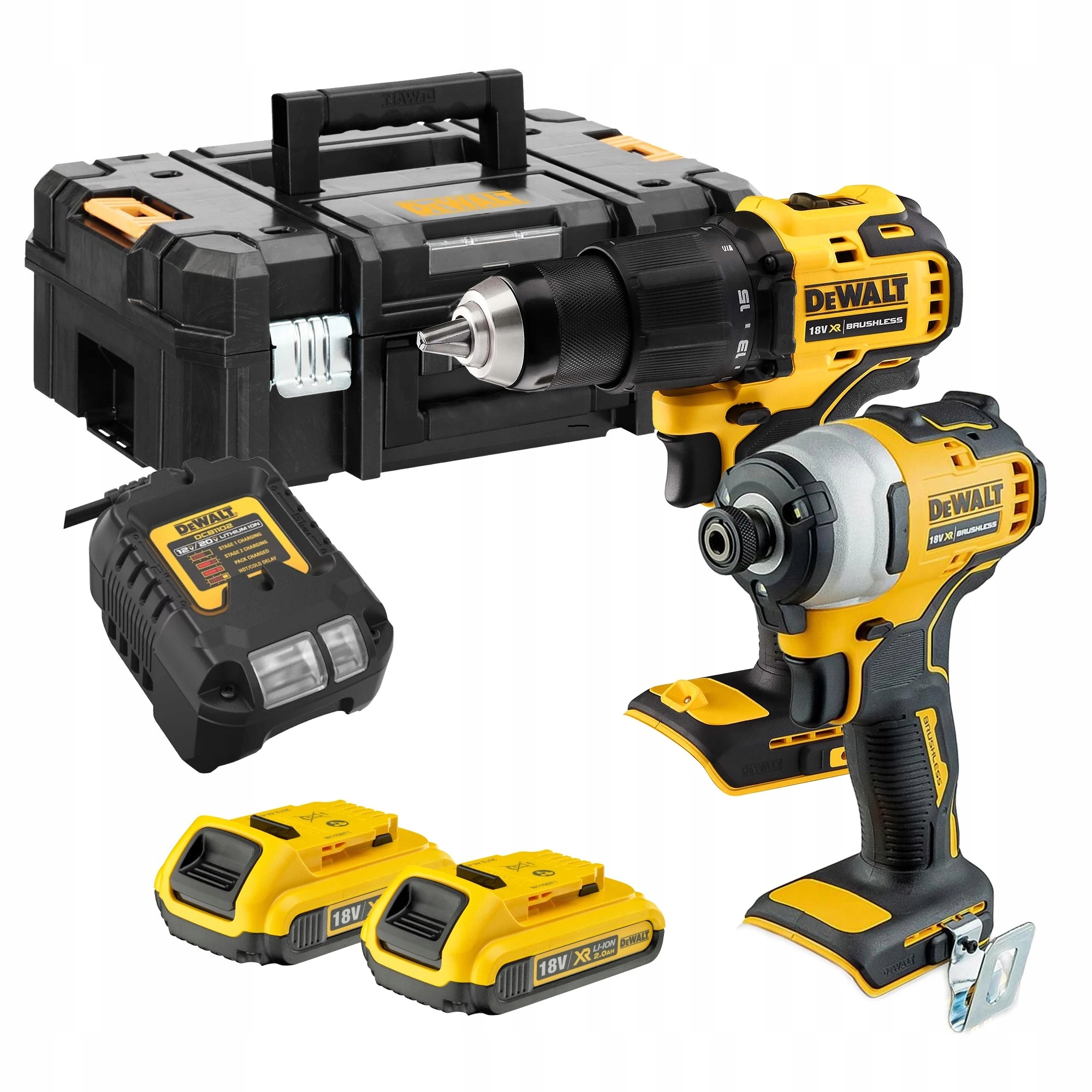 Dewalt Zestaw Narzędzi Combo DCK2061D2T DCD708 DCF809 2x2Ah 18V Xr