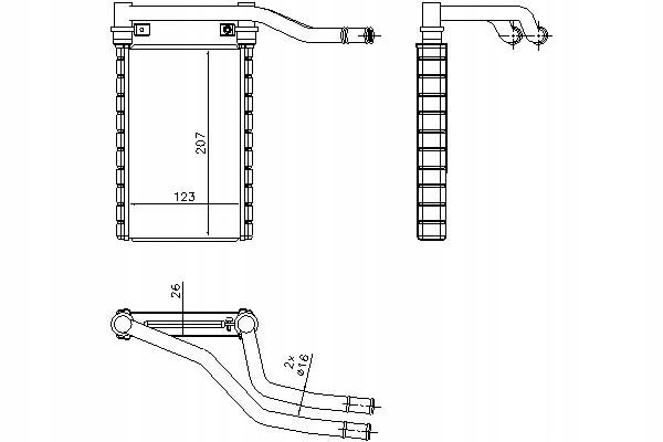 Nissens Ohřívač (123X207X26) Fiat Sedici Asistent řidiče #28
