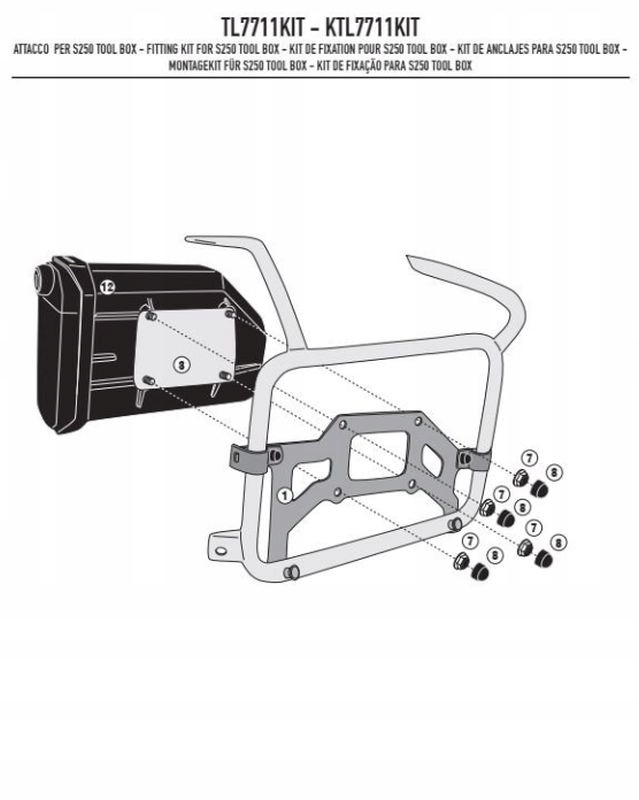 Kappa Na Upevnenie Skrinky Na Náradie KS250 Na Stojan KL7711 ()