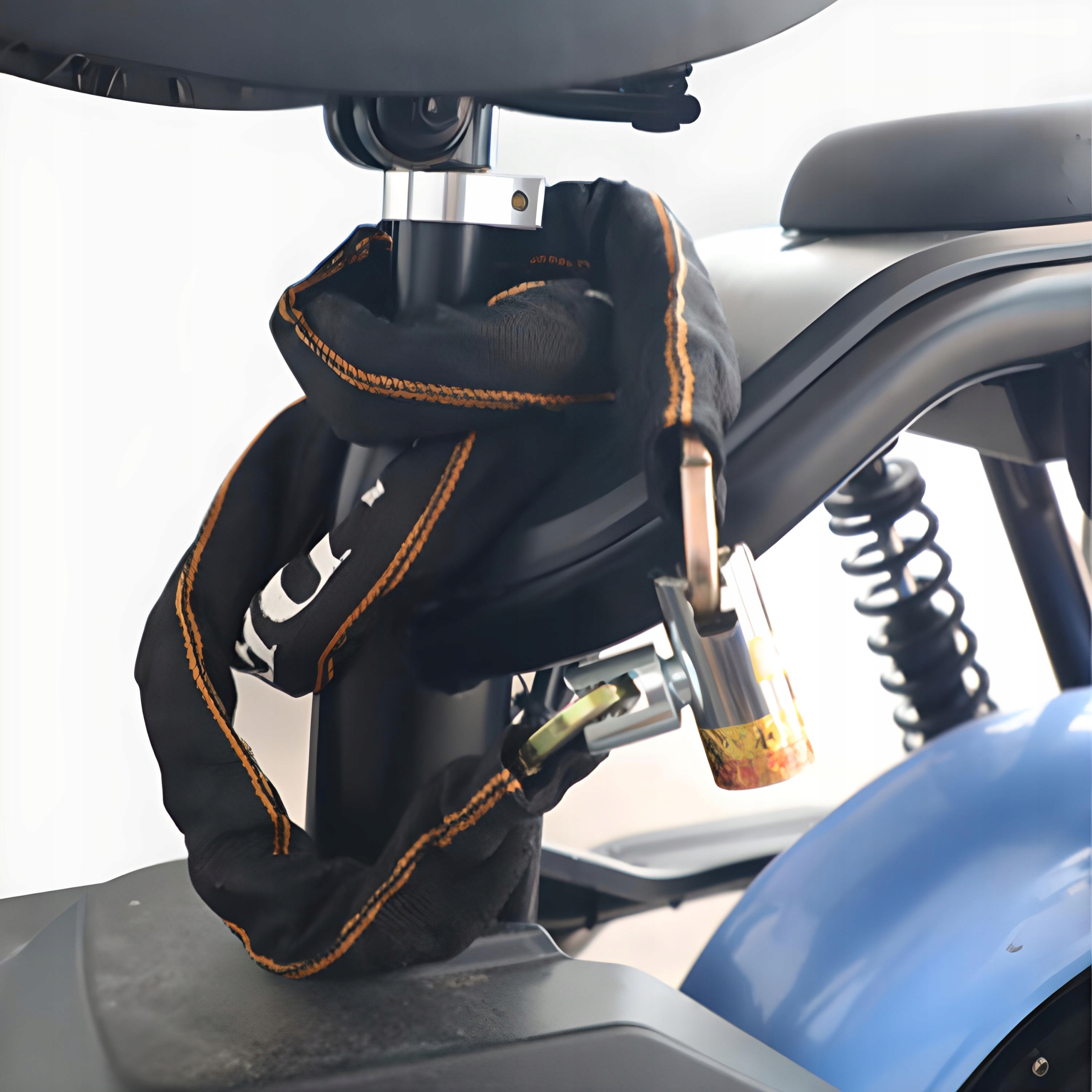 ŁAŃCUCH BLOKADA ROWEROWA NA ROWER MOTOR ZAPIĘCIE MOCNE ZAMKNIĘCIE Model łańcuch