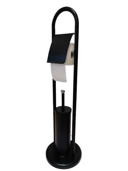 STOJAK NA PAPIER TOALETOWY + SZCZOTKA DO WC ZESTAW CZARNY METALOWY LOFT Rodzaj wolnostojące