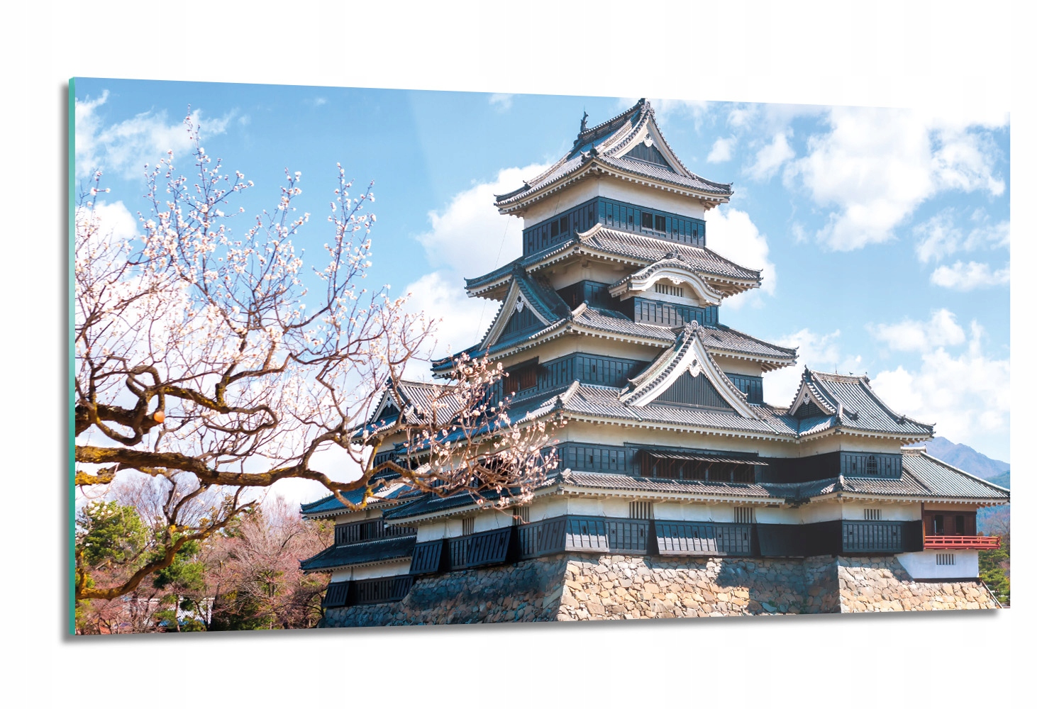 Sklenená doska Zámok Japonsko lacobel 120x60 nástenná