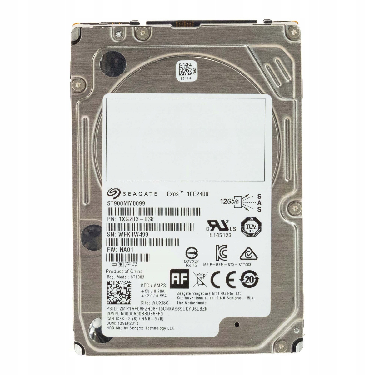 Seagate Exos 10E2400 900GB 10K 128MB SAS-3 2,5'' ST900MM0099