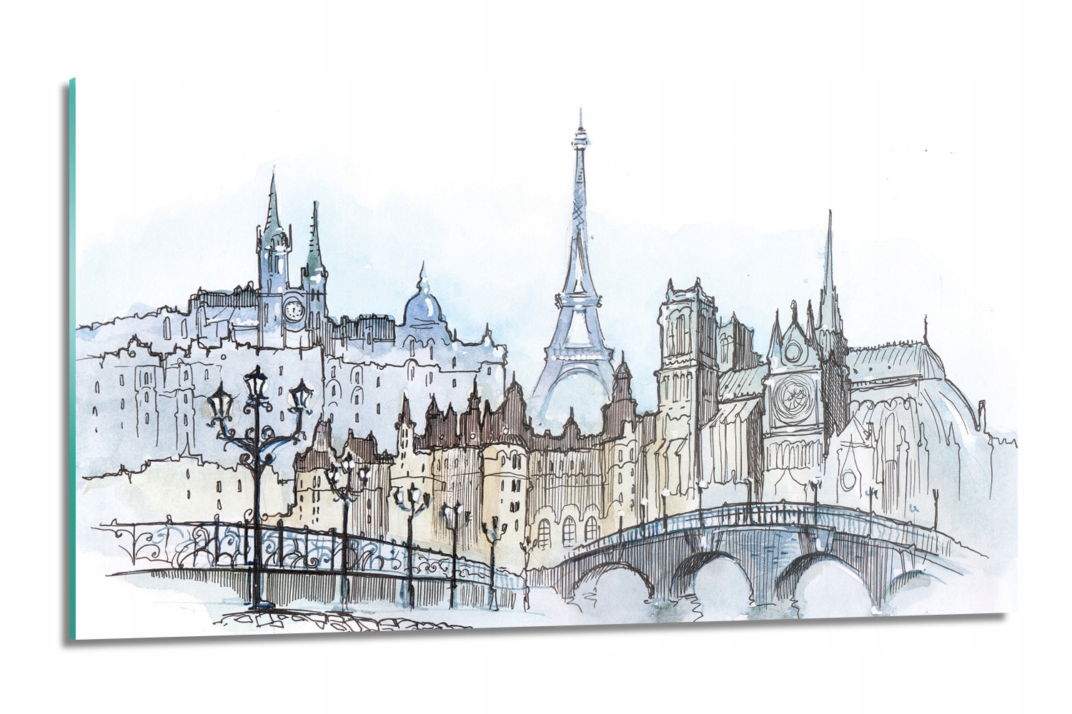 sklenená doska Paríž obraz lacobel 120x60 nástenná