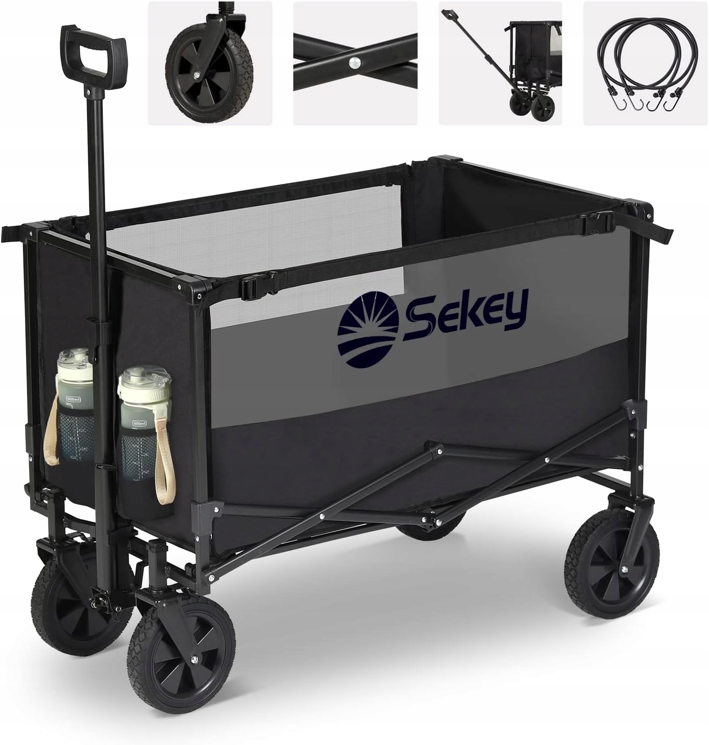 Skladací Záhradný Prepravný Vozík Sekey FW35 160L 150KG