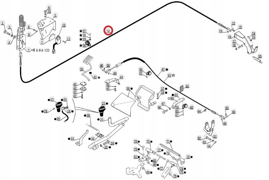 MANITOU MT MLT 268322 OEM РУЧНОЙ ТОРМОЗ ТРОС