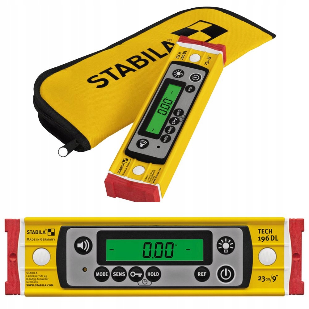 Poziomica elektroniczna z wyświetlaczem LCD IP67 Stabila Tech 196 DL 23cm