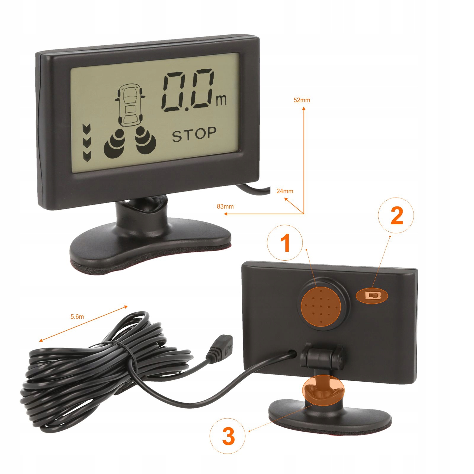 РЕВЕРСИВНЫЕ ДАТЧИКИ ПАРКОВКИ 4 ЗАДНИЕ ДАТЧИКИ + ЖК-ДИСПЛЕЙ