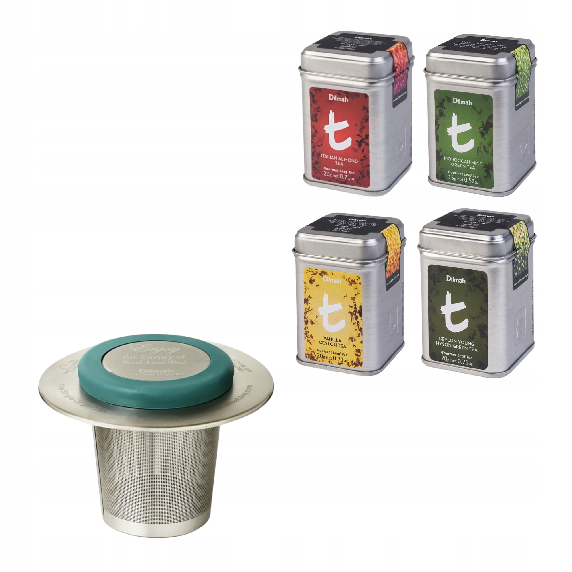 Zestaw Degustacyjny Zaparzacz Dilmah 4 Smaki Herbata Liściasta Sypka