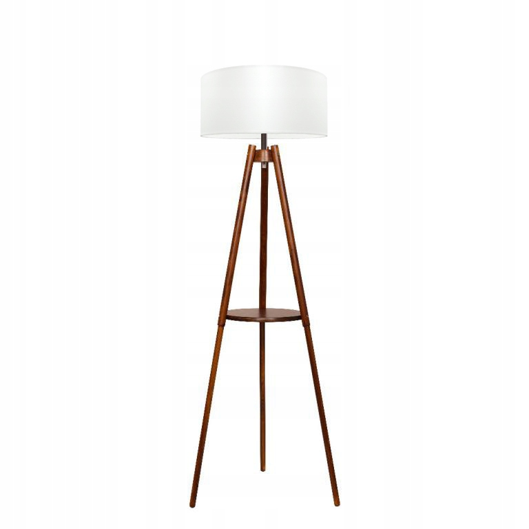 

Lampa Stojąca Podłogowa LS-090 Drewno Abażur