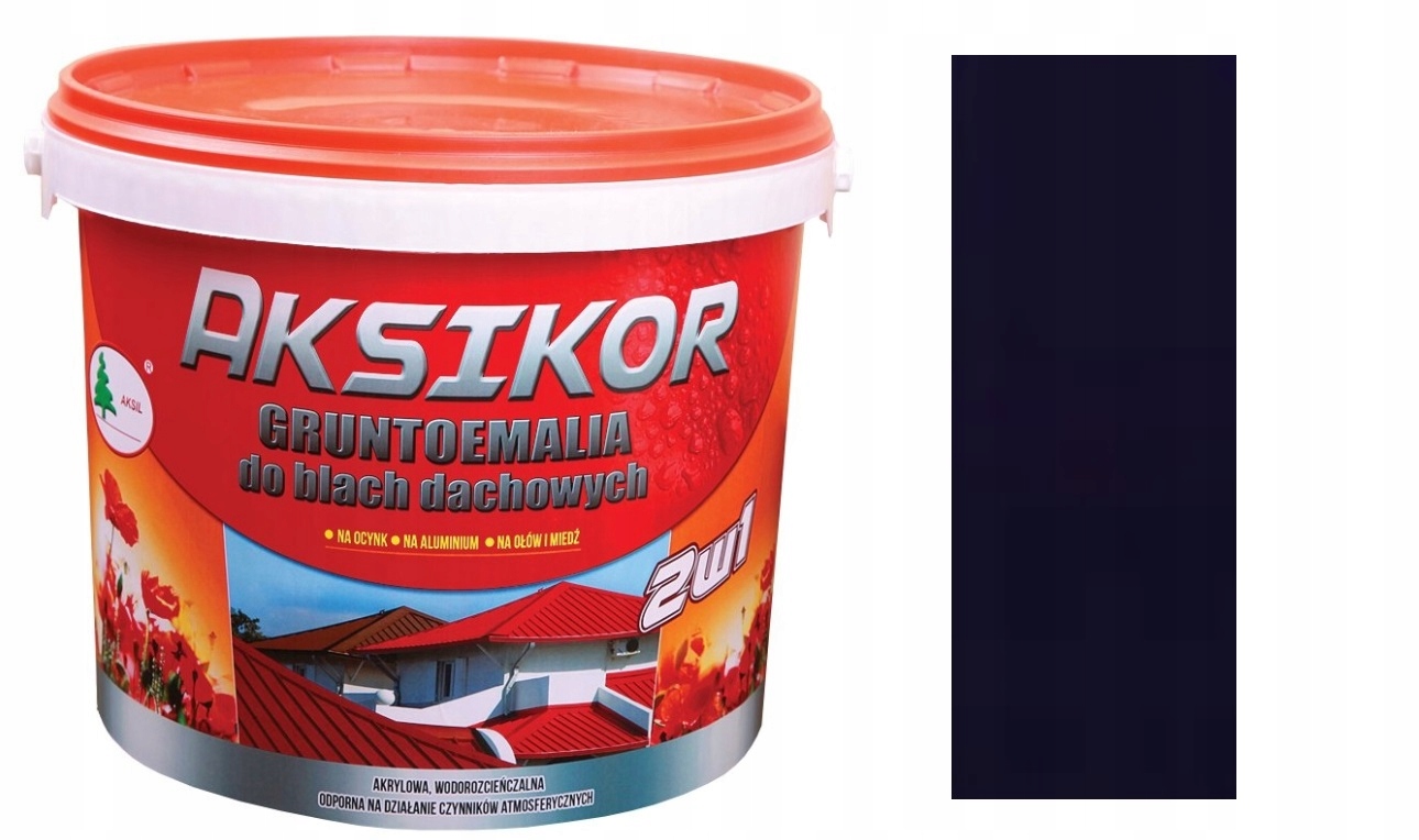 

Aksikor Farba Na Dach 2W1 Antracyt 7024 Wodna 10L