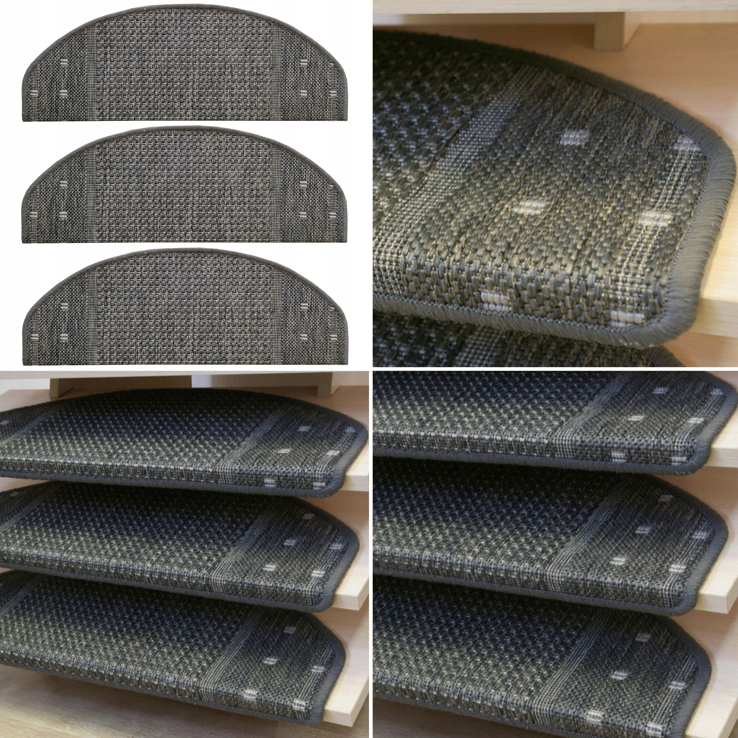 NAKŁADKI NA SCHODY DYWANOWE SZNURKOWE PŁASKO TKANE Materiał tkanina