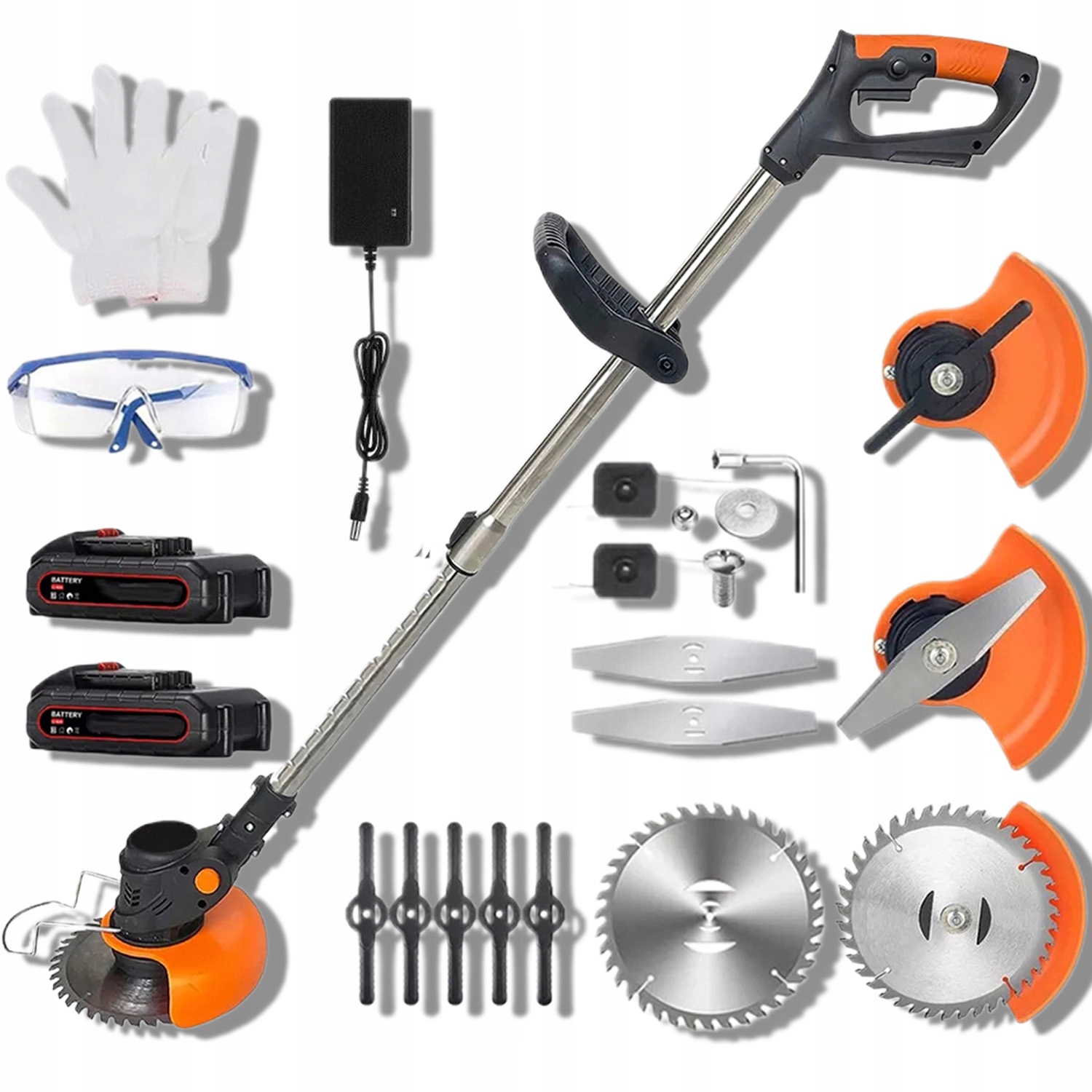 Aku Vyžínač Křovinořez Zahradní Sekačka Na Trávy 2XAKU Sada