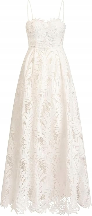 Dámské Šaty Apartfashion Báječná Krajková S Motivem Listů, Krémová, Velikost 34