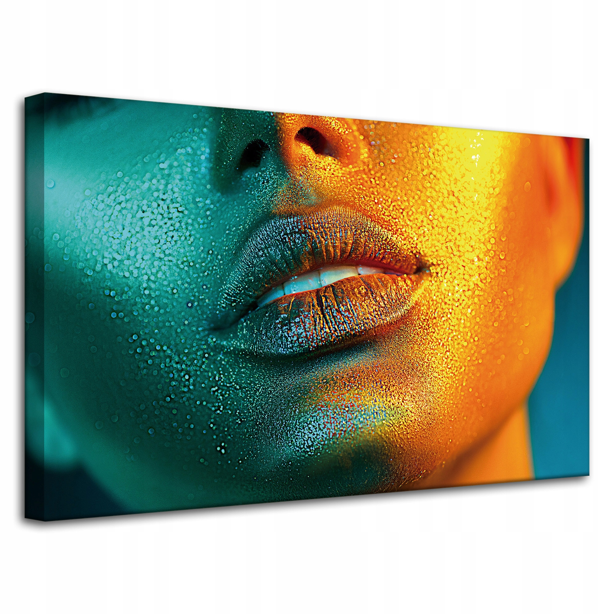 Obraz na plátně Zlatá tvář Kapky vody na těle 80x50 cm