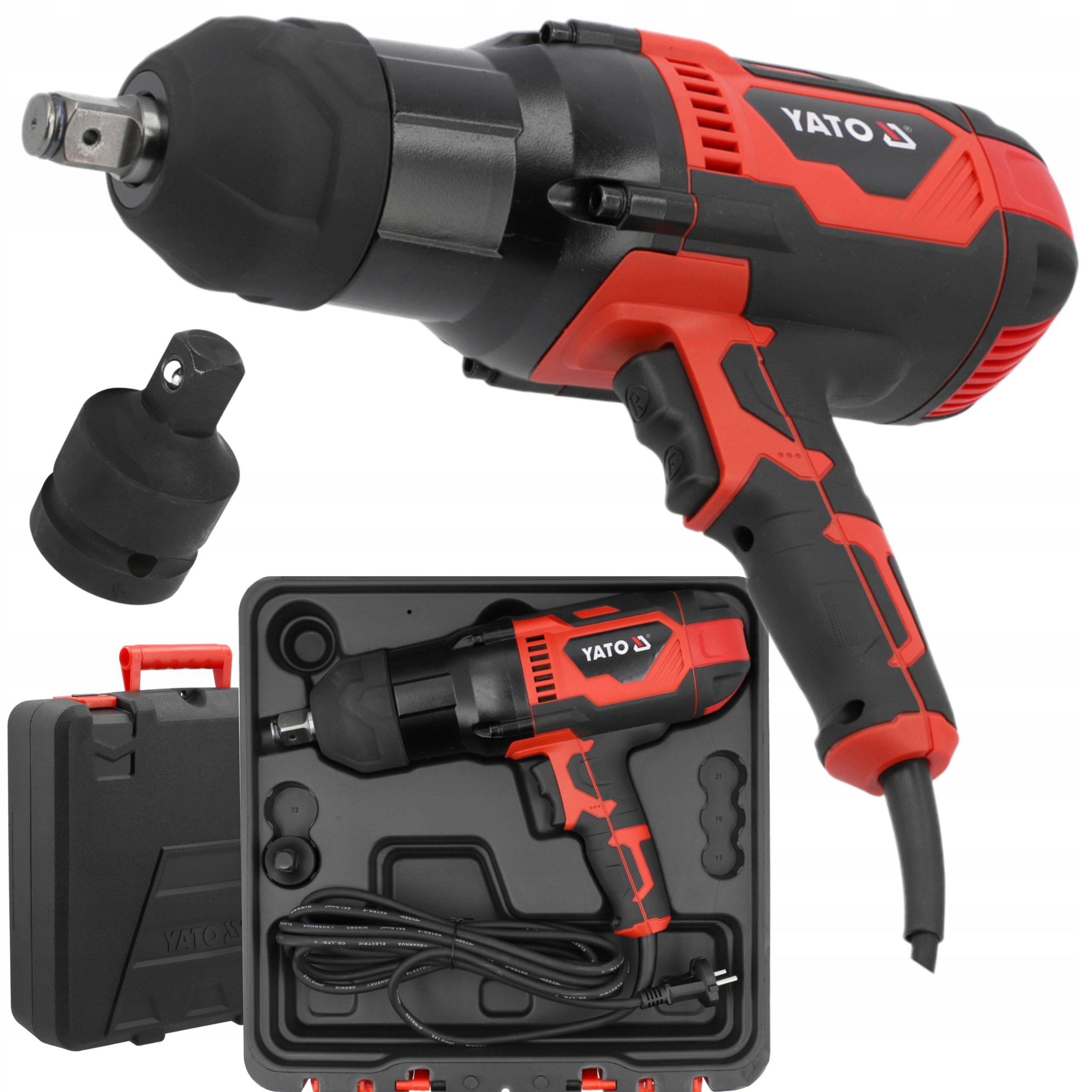 Yato Elektrický Rázový Uťahovák 3/4" 1200W/2000NM Adaptér Kufor YT-82025