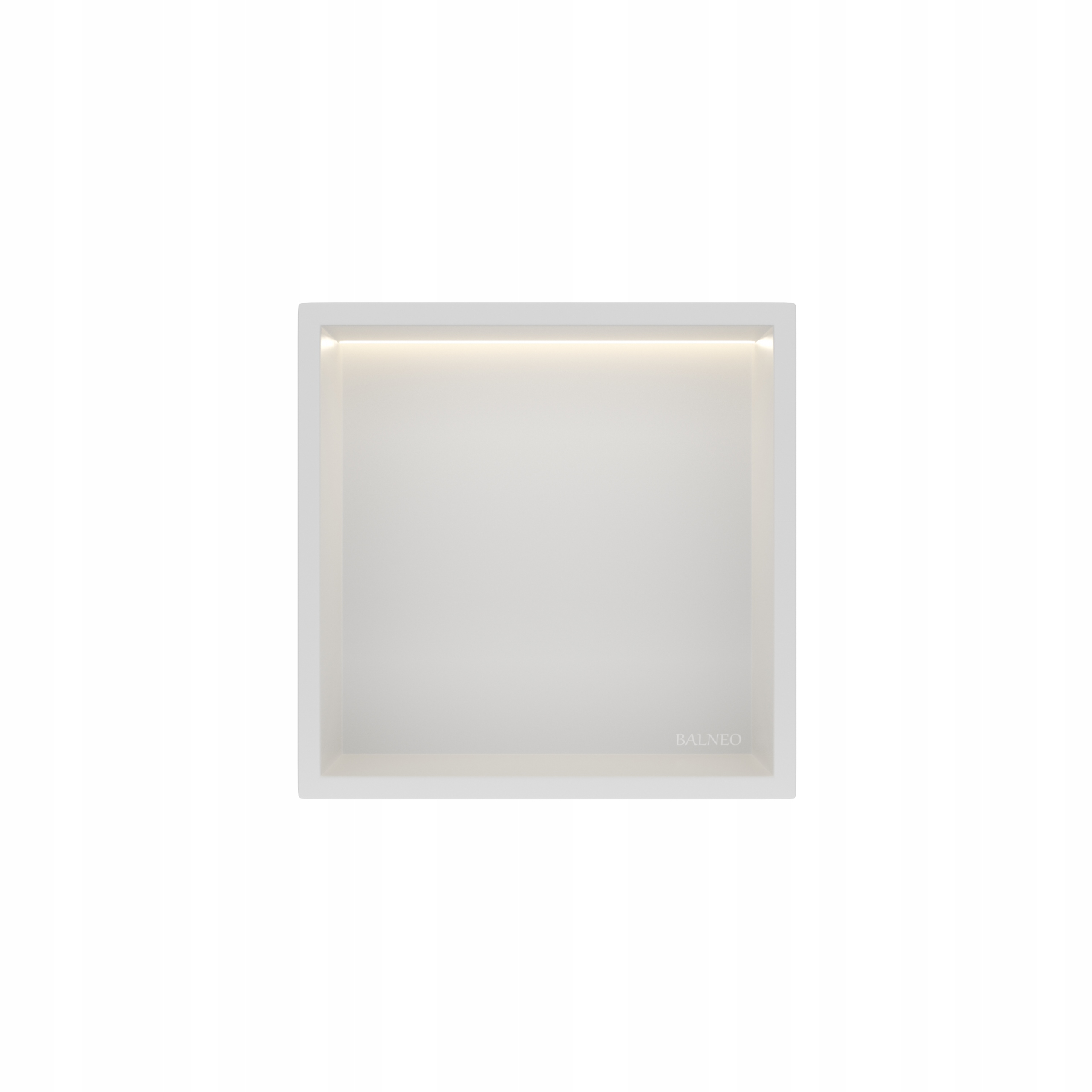 Balneo Vstavaná Polica S Led Osvetlením 30x30x10 cm Biela Wall-box One Led