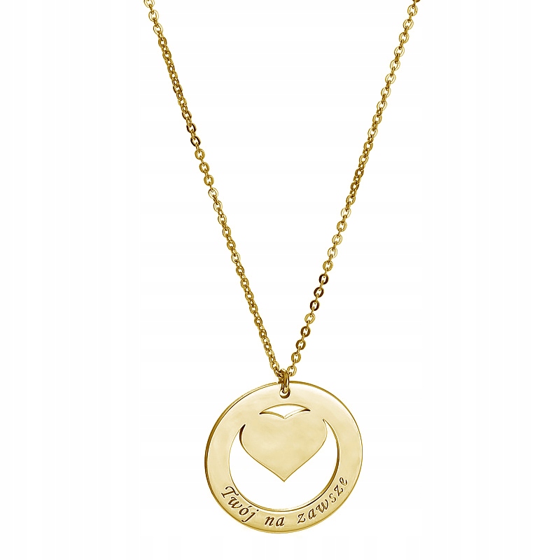 Stříbrný náhrdelník Ag 925 Zlacené srdce