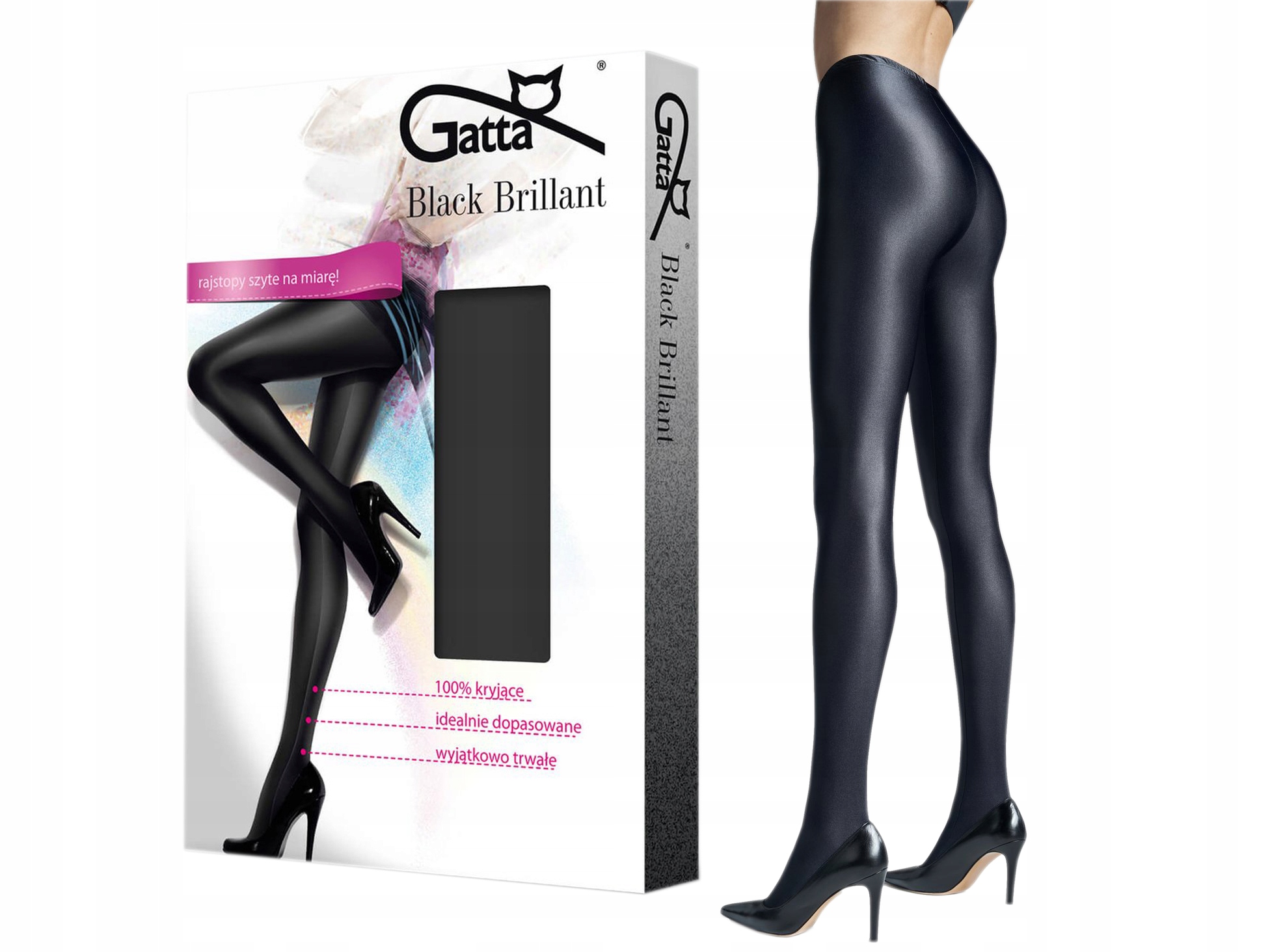 

Rajstopy Gatta Black Brillant 5/XL Jak Legginsy
