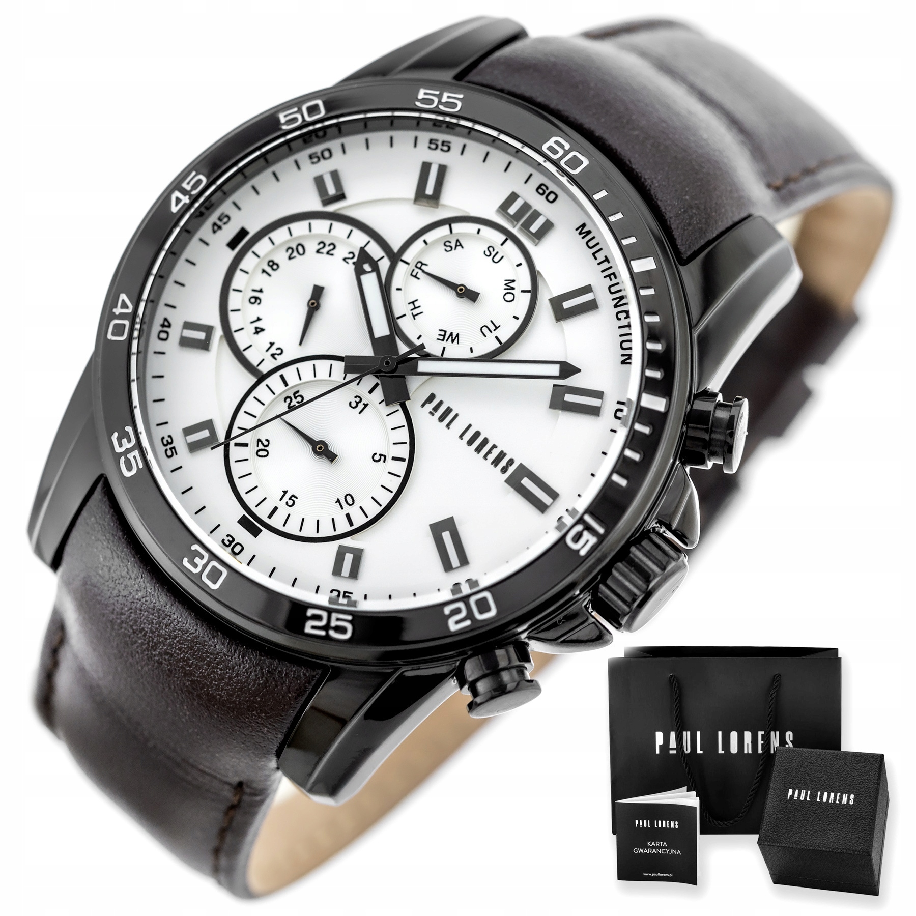 Pánské Hodinky Paul Lorens PL9753A8-3B1 (zg364g) Box Gravírování
