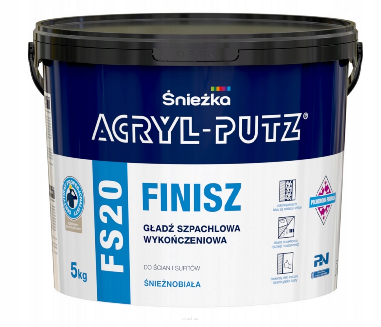 ACRYL-PUTZ FINISZ FS20 5KG GŁADŹ SZPACHLOWA WYKOŃCZENIOWA