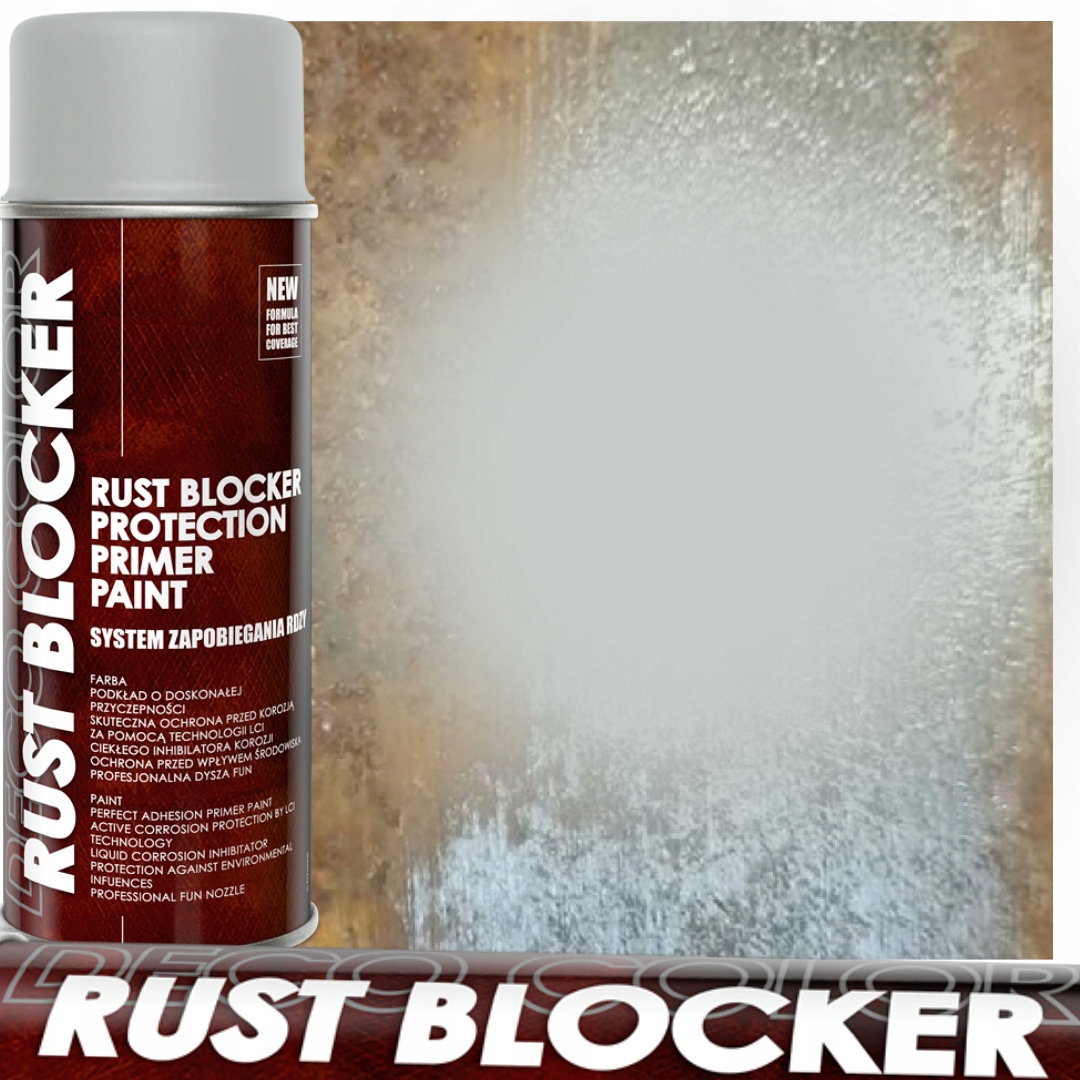 Farba na Rdzę spray Szary Jasny Ral 7035 4w1 Rust Blocker