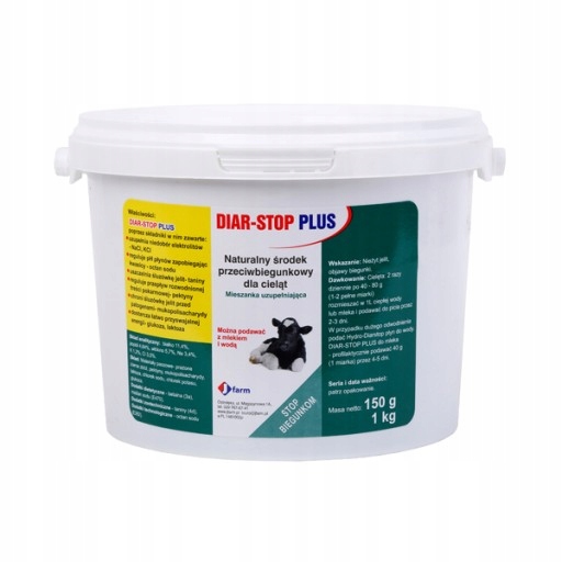 

Diar-Stop Plus dla cieląt biegunka 1KG Jfarm