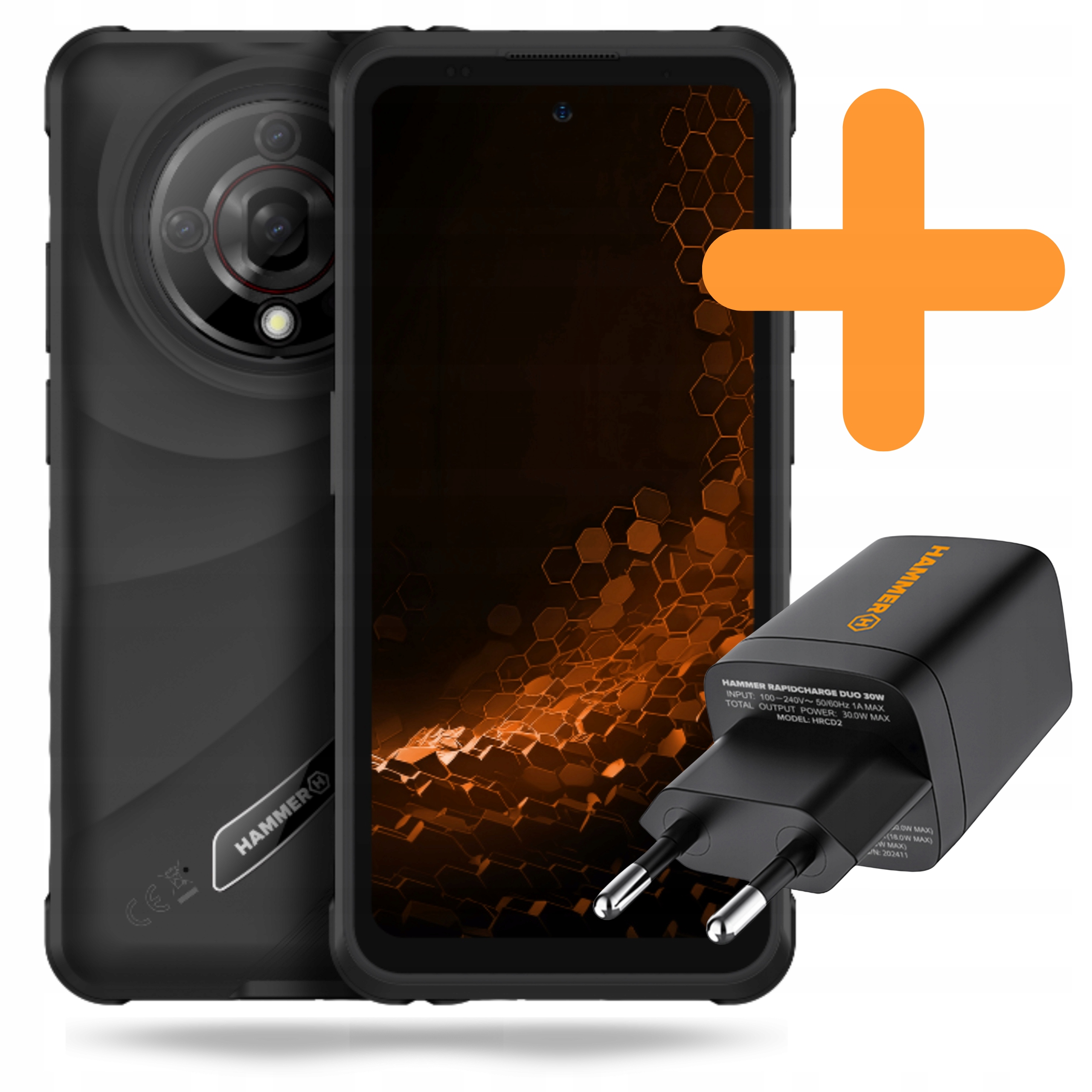 Smartphone Hammer Iron 6 5G 14/128GB Pancéřová Vodotěsná Nabíječka Sada
