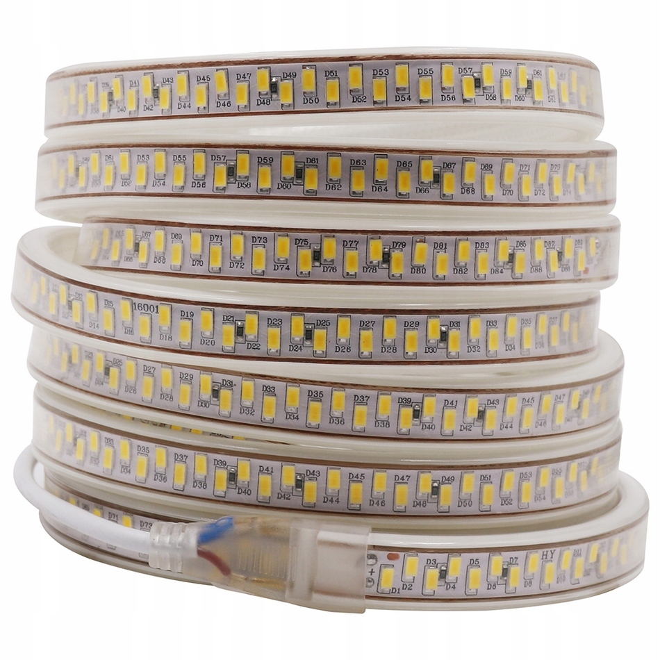 TAŚMA LED 230V 5630 120LED 1m IP68 16W ciepły