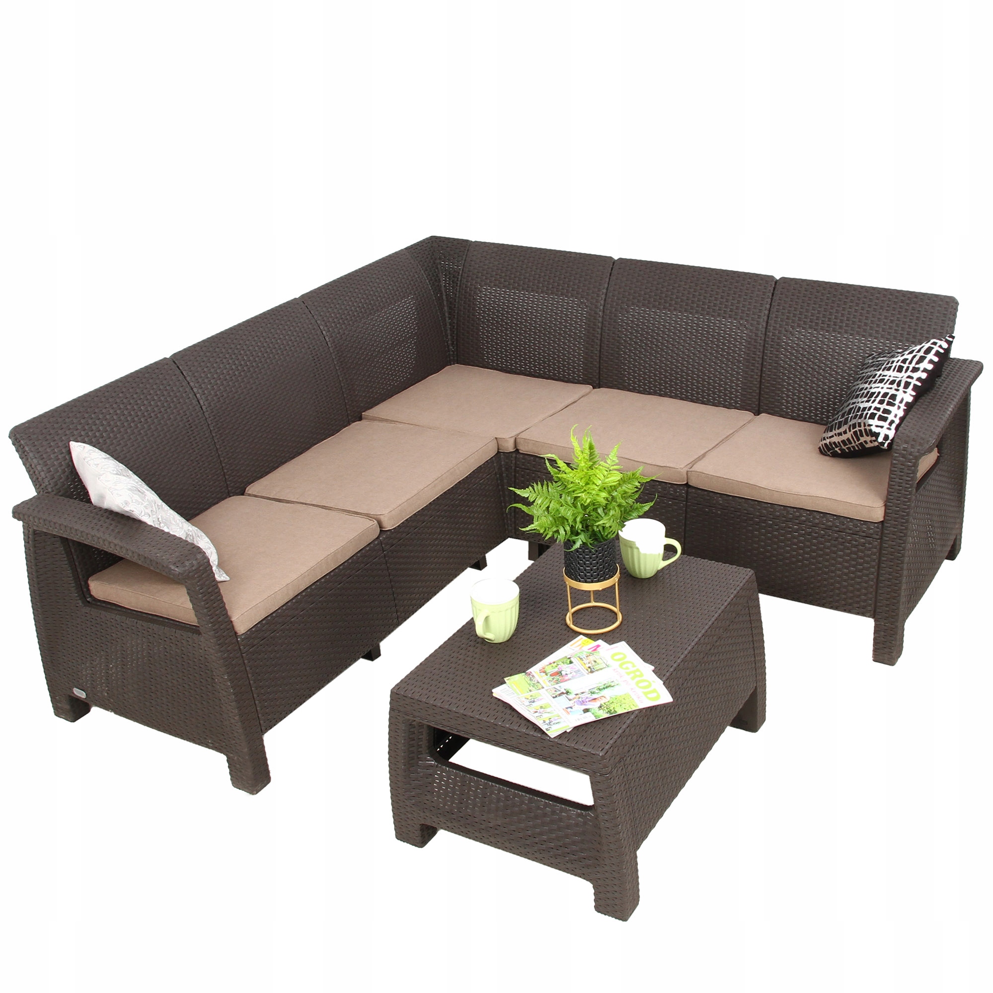 

Narożnik Ogrodowy Corfu Relax Set Technorattan Brą