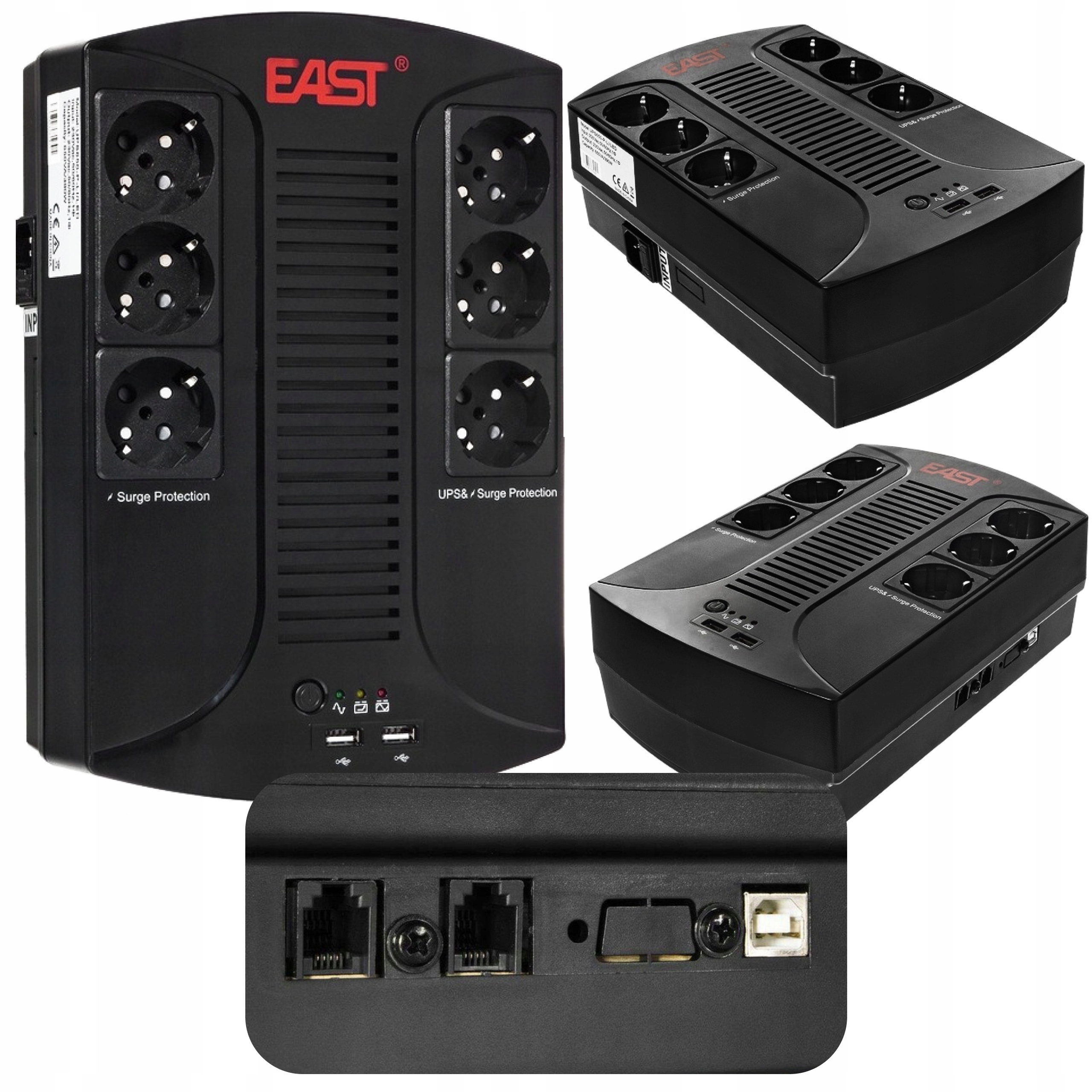 UPS650-D-LI/LED Záložní zdroj line-interactive Ups 390W 650VA East