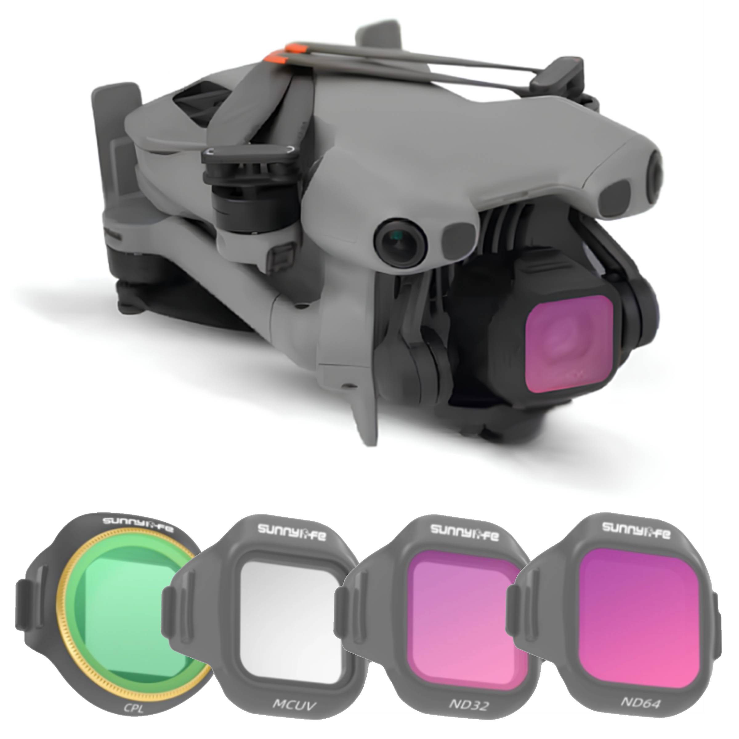 Sada 4 filtrů MIX pro dron Dji Mini 5 Pro Cpl Mcuv ND32 ND64