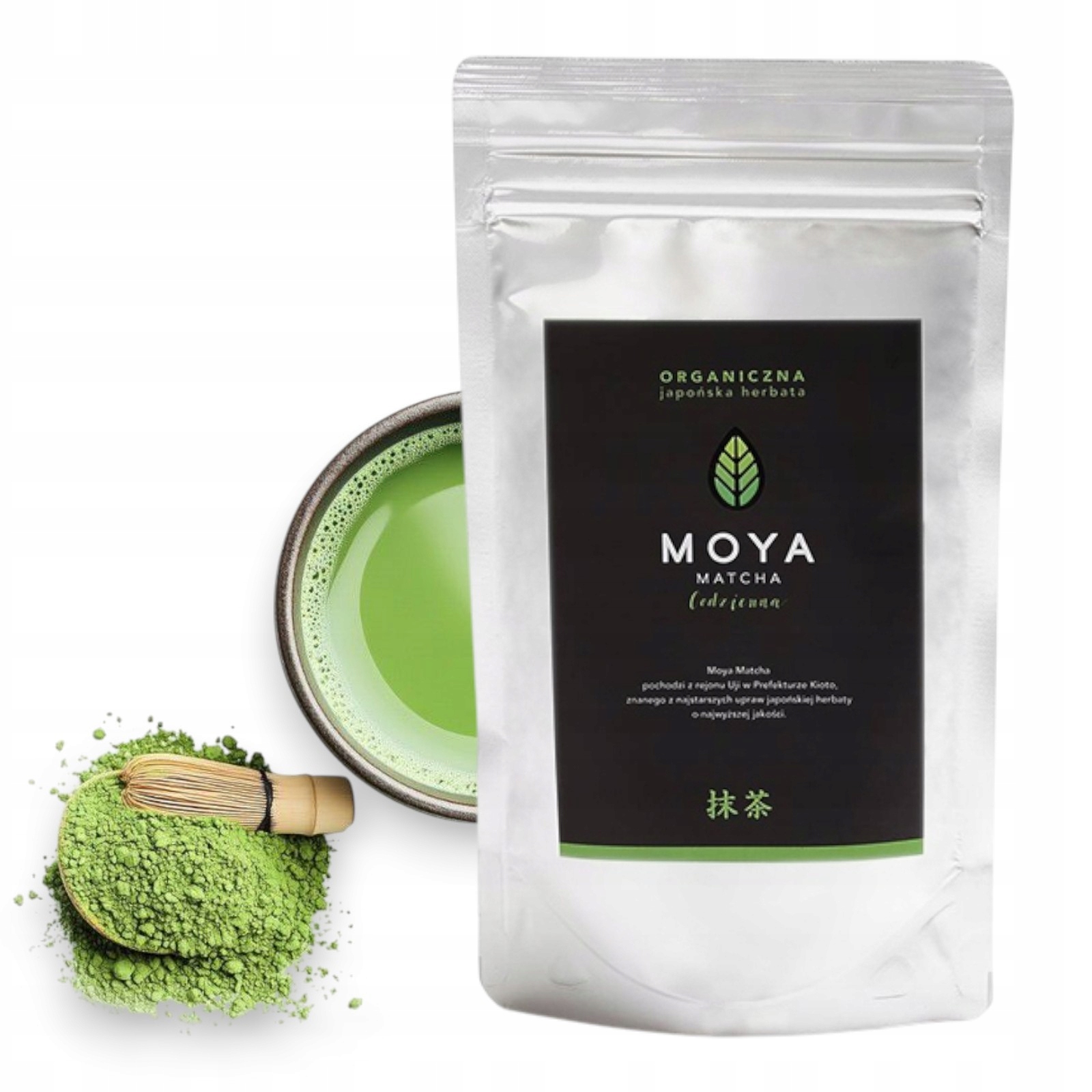 Moya Matcha Codzienna japońska zielona herbata sproszkowana Bio 100g