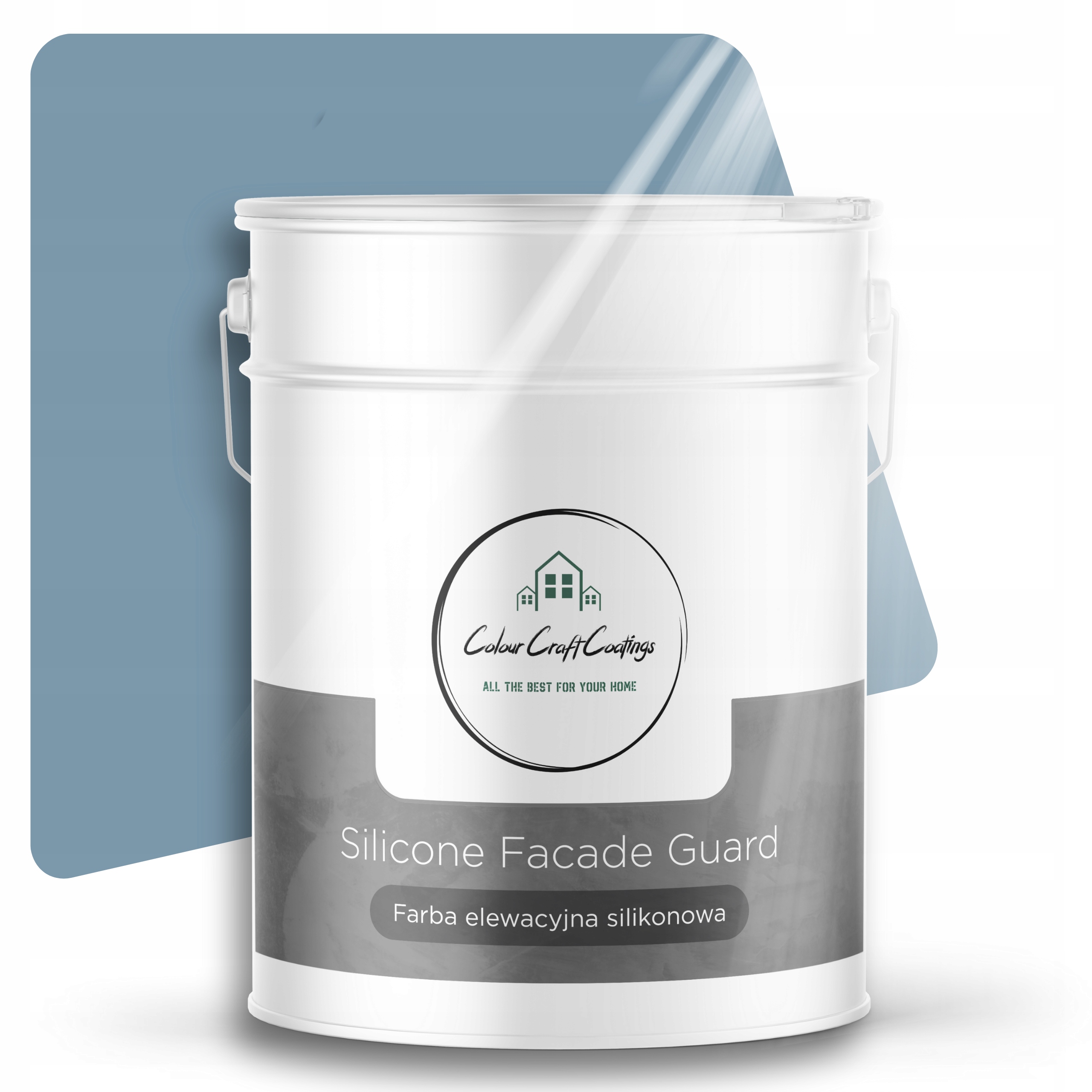 Fasádová Silikonová Vonkajšia Farba 10L F126 Modro-šedá