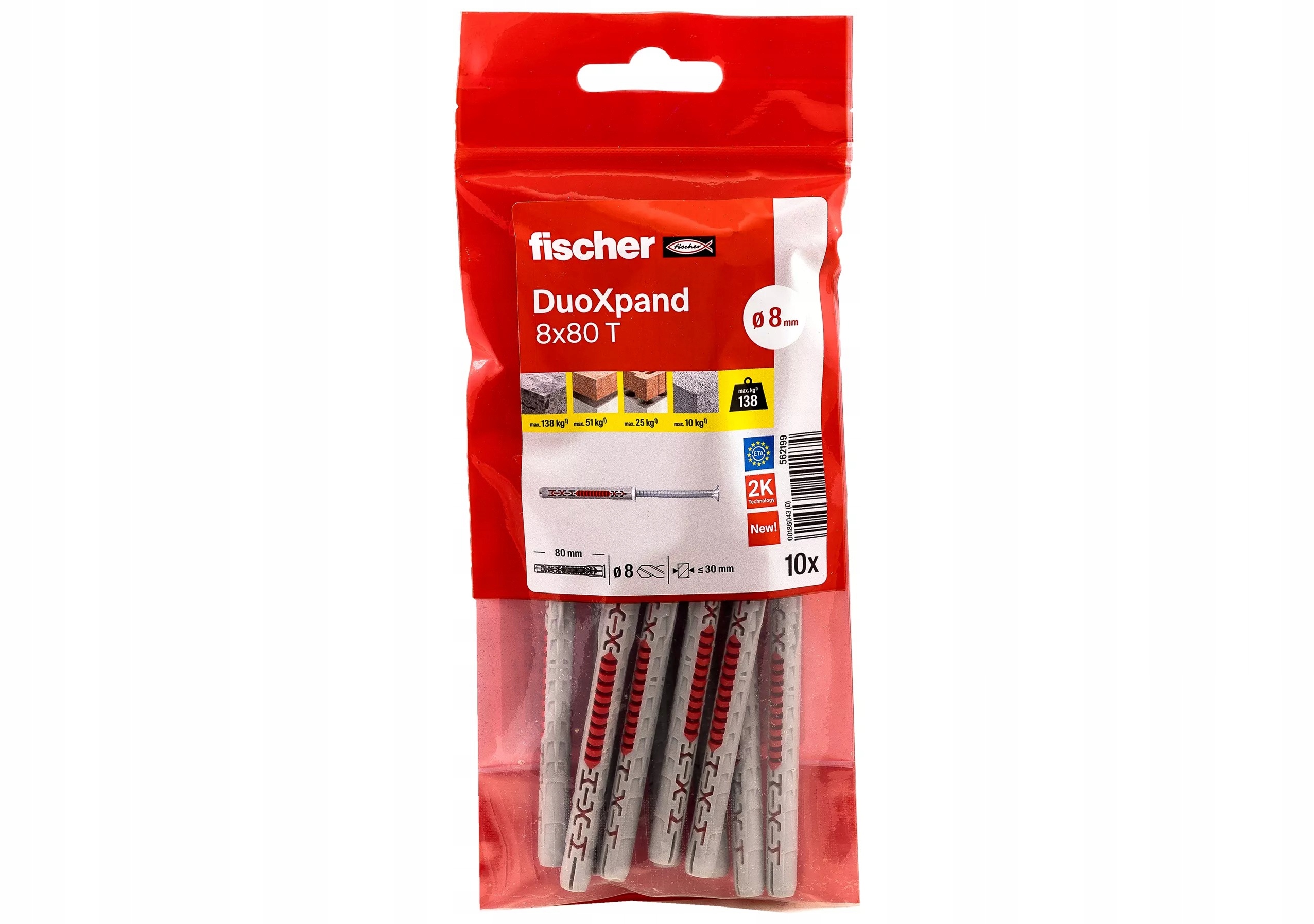 Fischer Rámový kolík DuoXpand 8 x 80 T ocel galvanicky pozinkovaná -10 ks