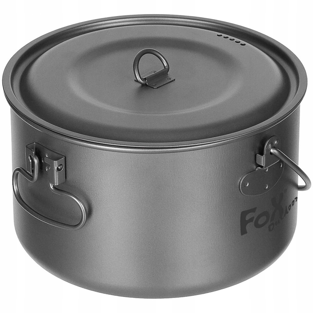 Turistický hrnec Titan Skládací rukojeti Mfh Fox Outdoor Titanium 1,95 l