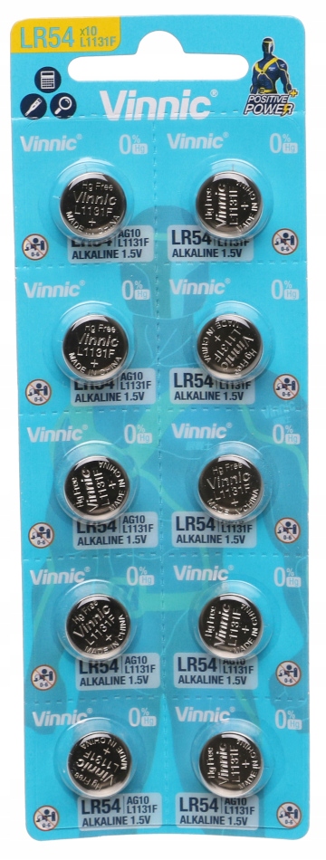 

10x Bateria Baterie Vinnic LR54 L1131 AG10 10szt