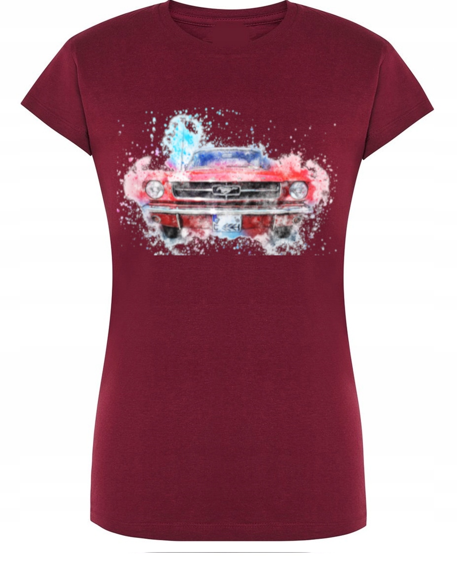 

T-Shirt damski nadruk kolorowy Mustang r.L
