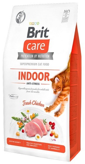 Levně Brit Care Cat Grain-Free Indoor Anti-Stress krmivo pro kočky 2 kg