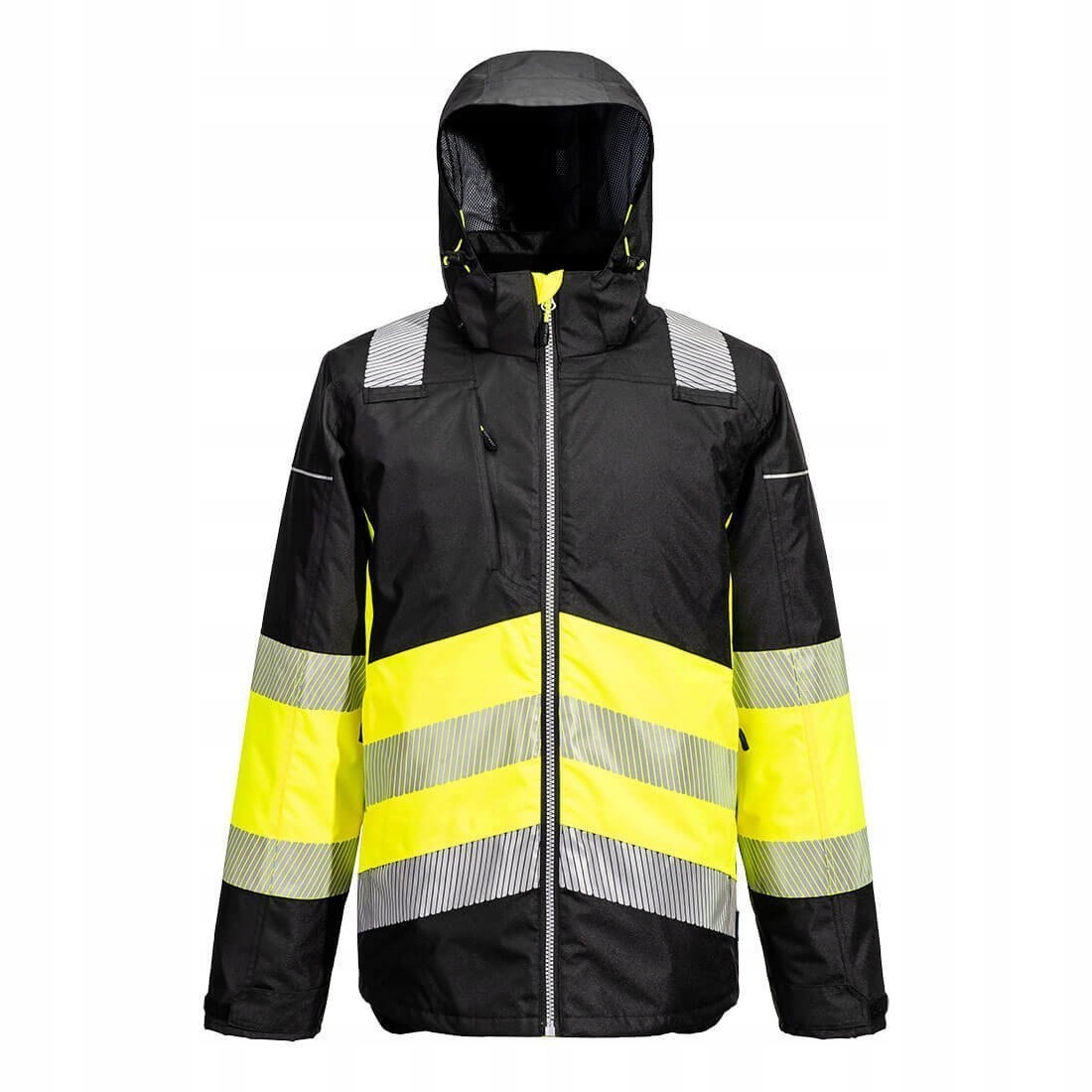 Výstražná zateplená nepromokavá bunda En 20471 vel. 4XL Žlutá/Černá R