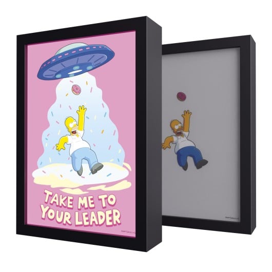 Simpsonovi Homer Led potisk v rámečku 28x20x5 cm